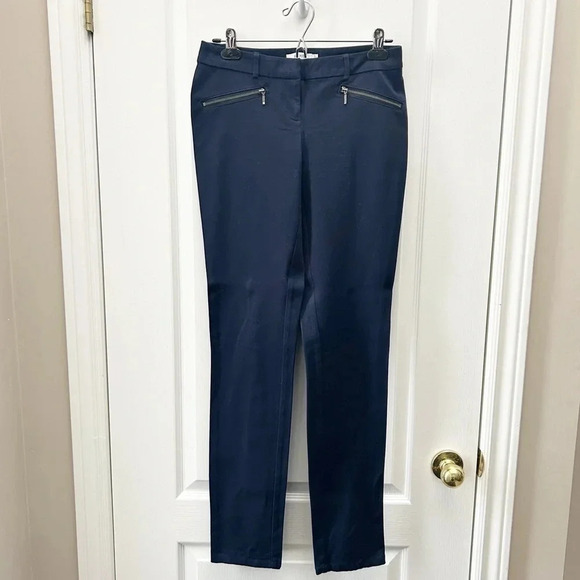 Ricki’s Slim Fit Pants Zip Pocket  Moto Stretch Micro Twill Navy Blue Size 2 - Picture 3 of 15